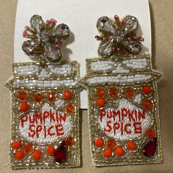 Beaded Crystal Halloween Earrings - Picture 3 of 5